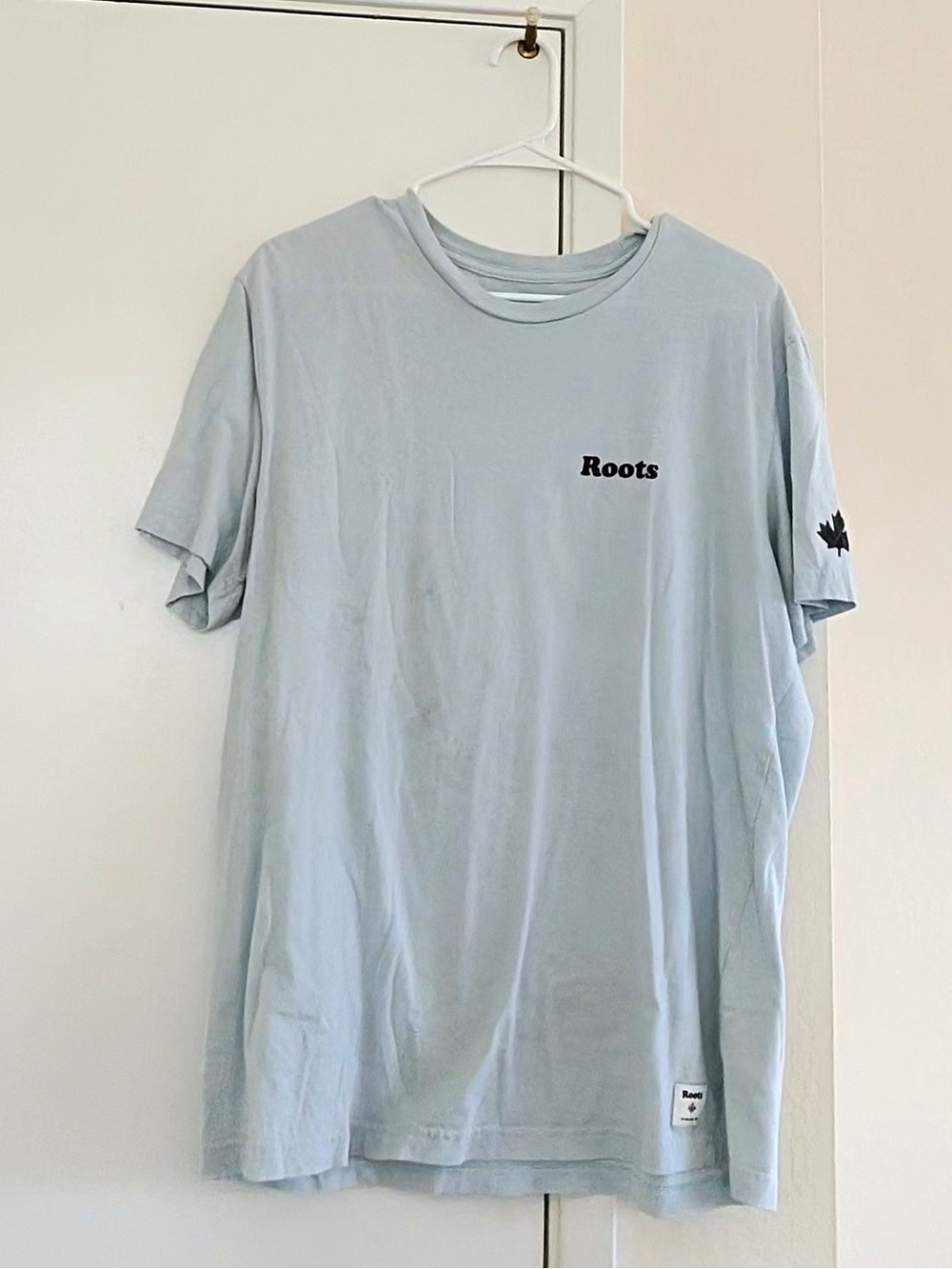 Roots Pale Blue Short Sleeve Crew Neck T-Shirt